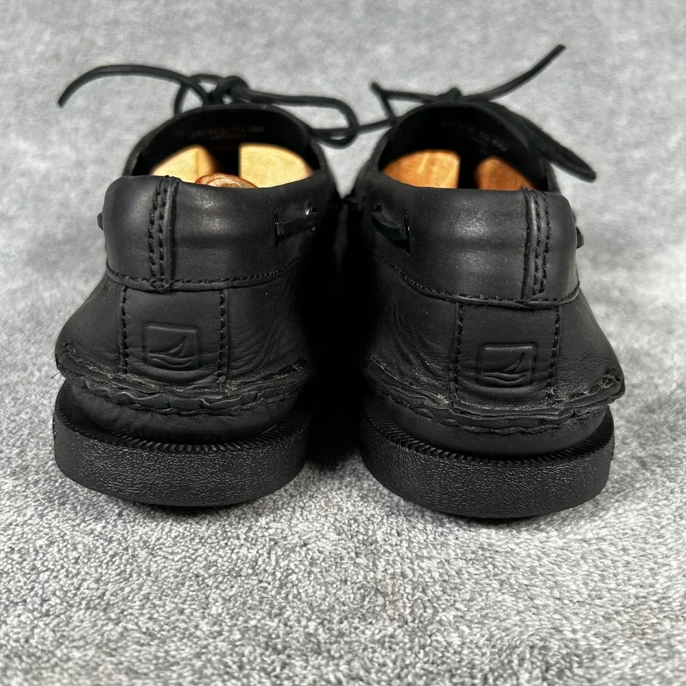 Sperry Top-Sider Boat Shoes Black Authentic Original Mens 10.5 M Leather 0836981